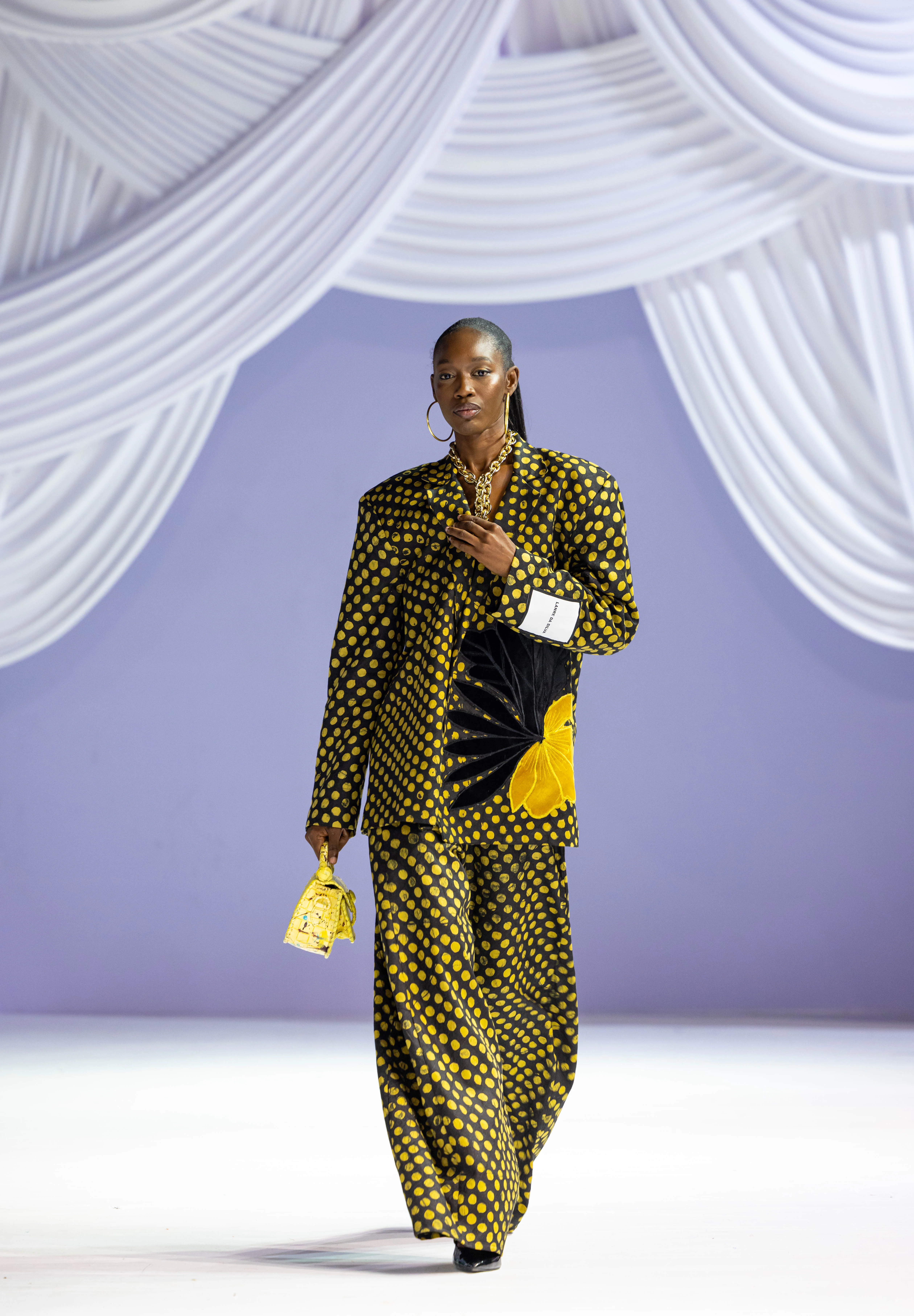 gold dot tailored set view 1