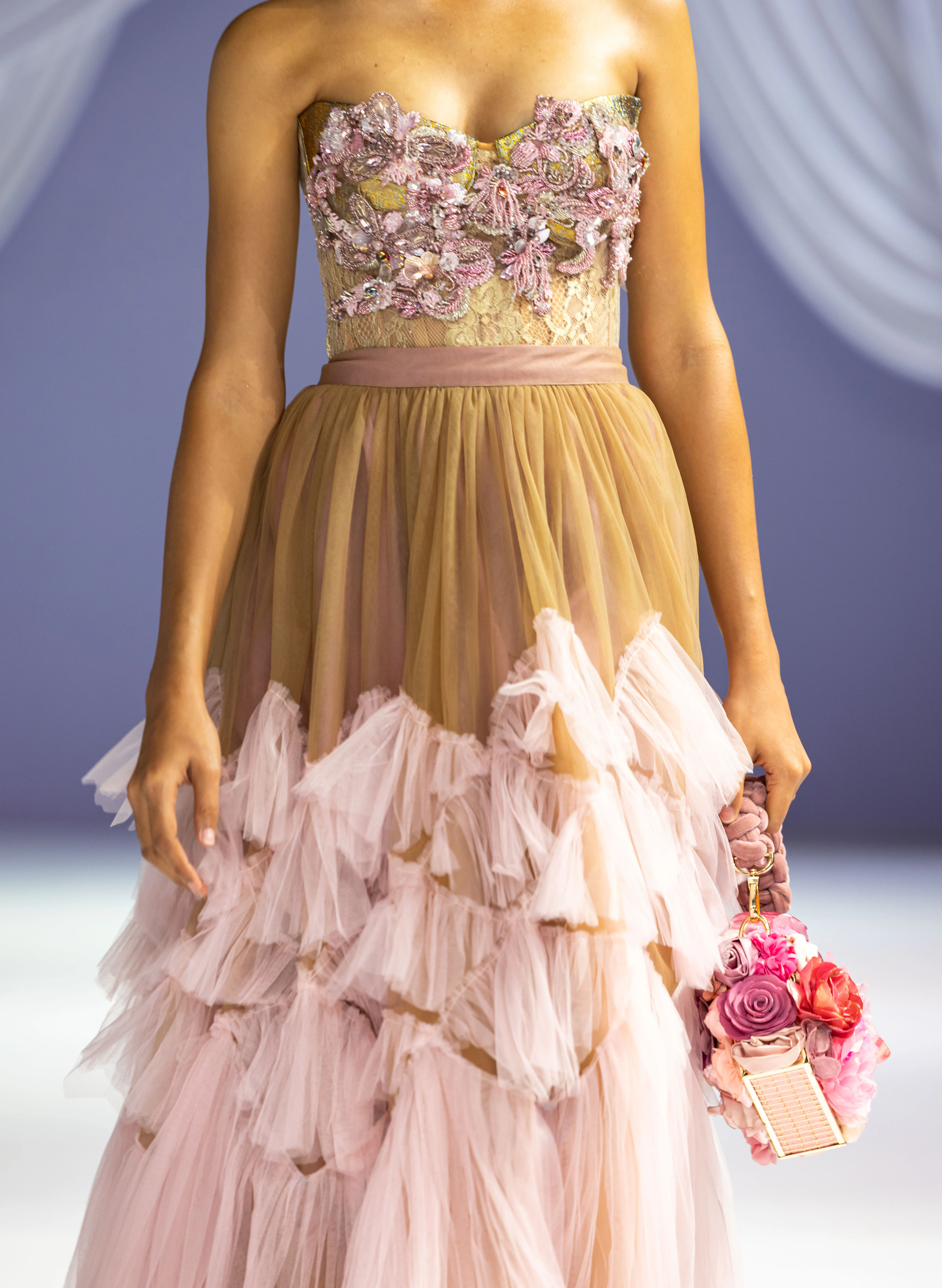 blush tulle gown view 2