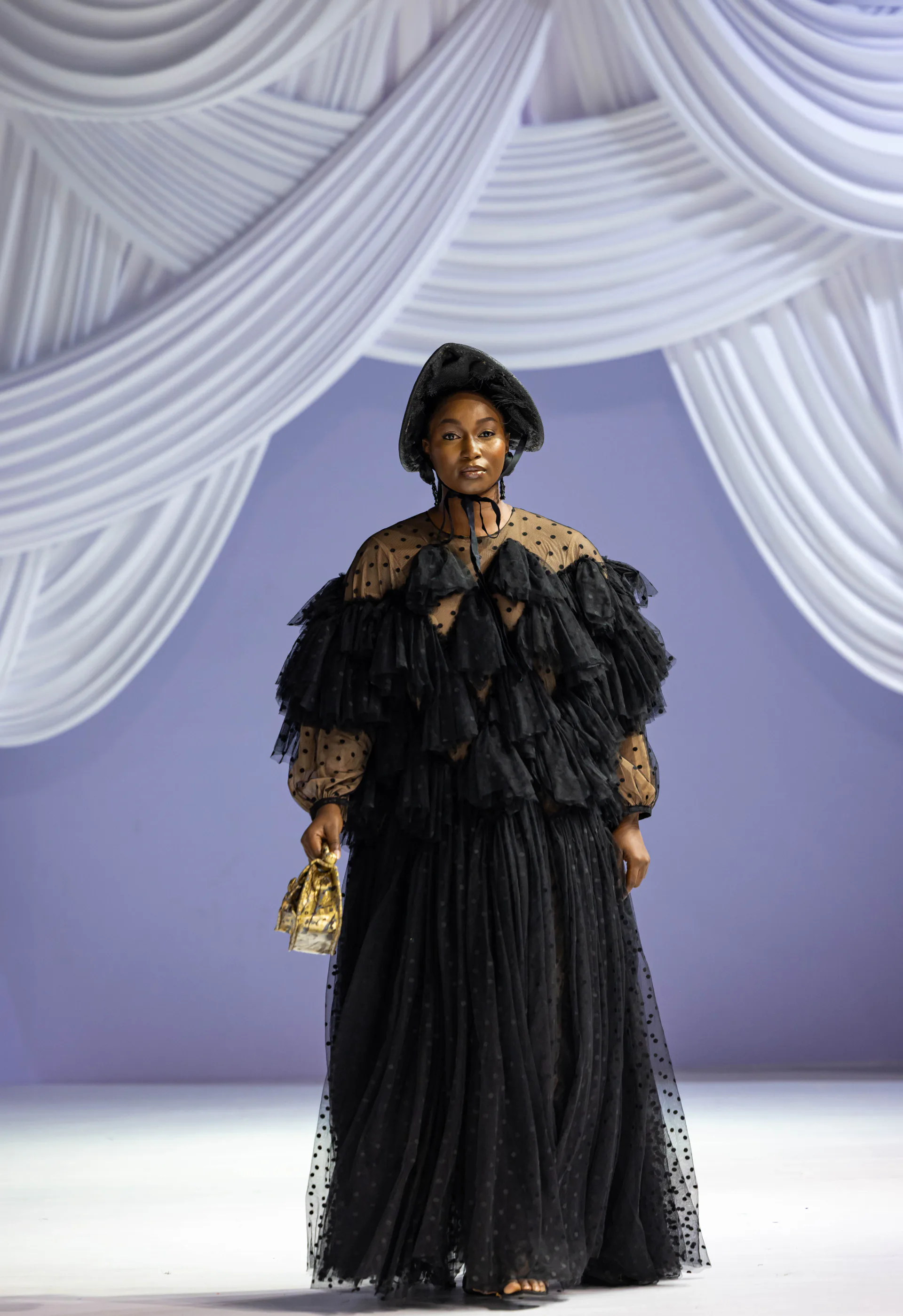 midnight tulle gown
