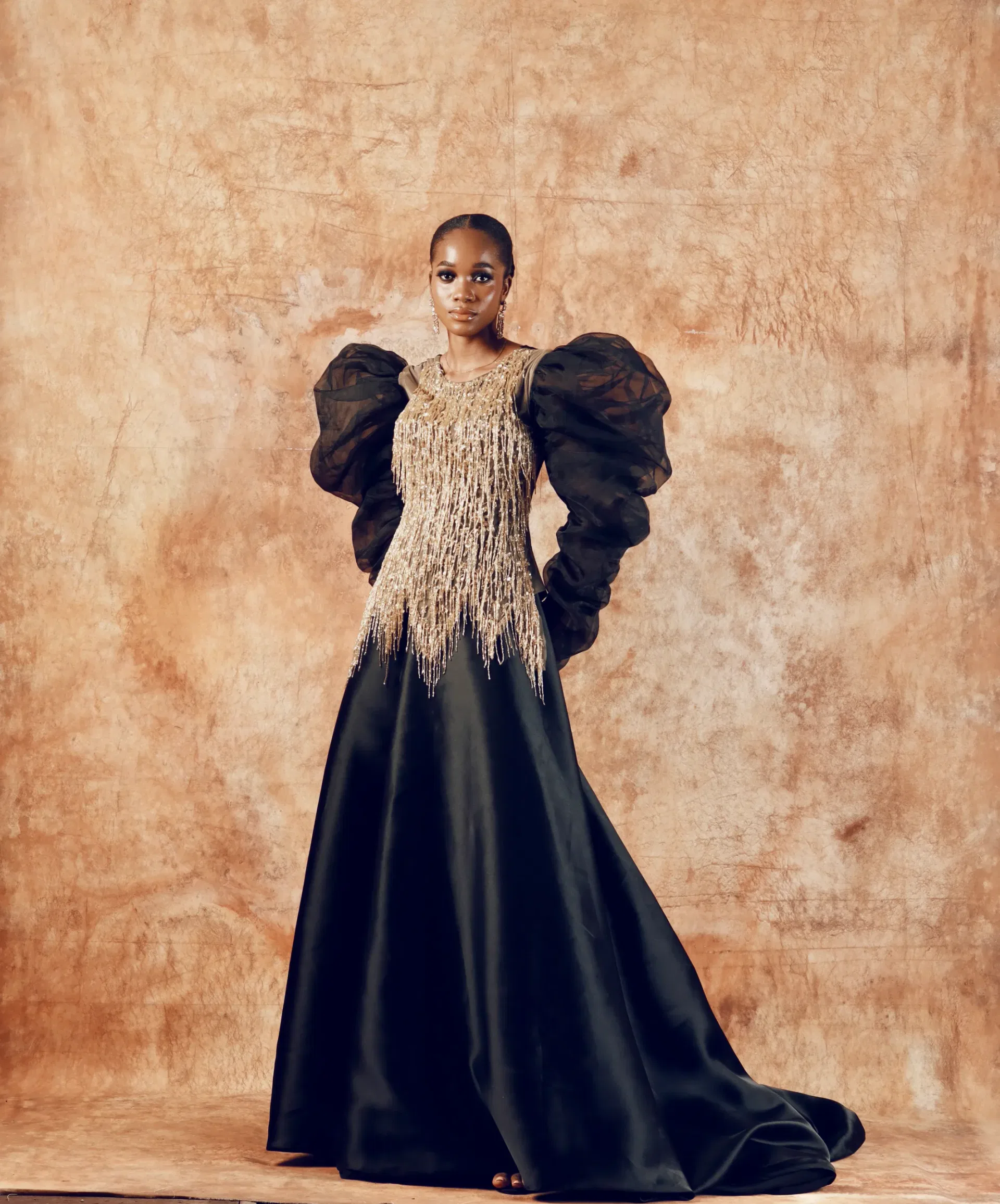 crystal-embellished gown view 1