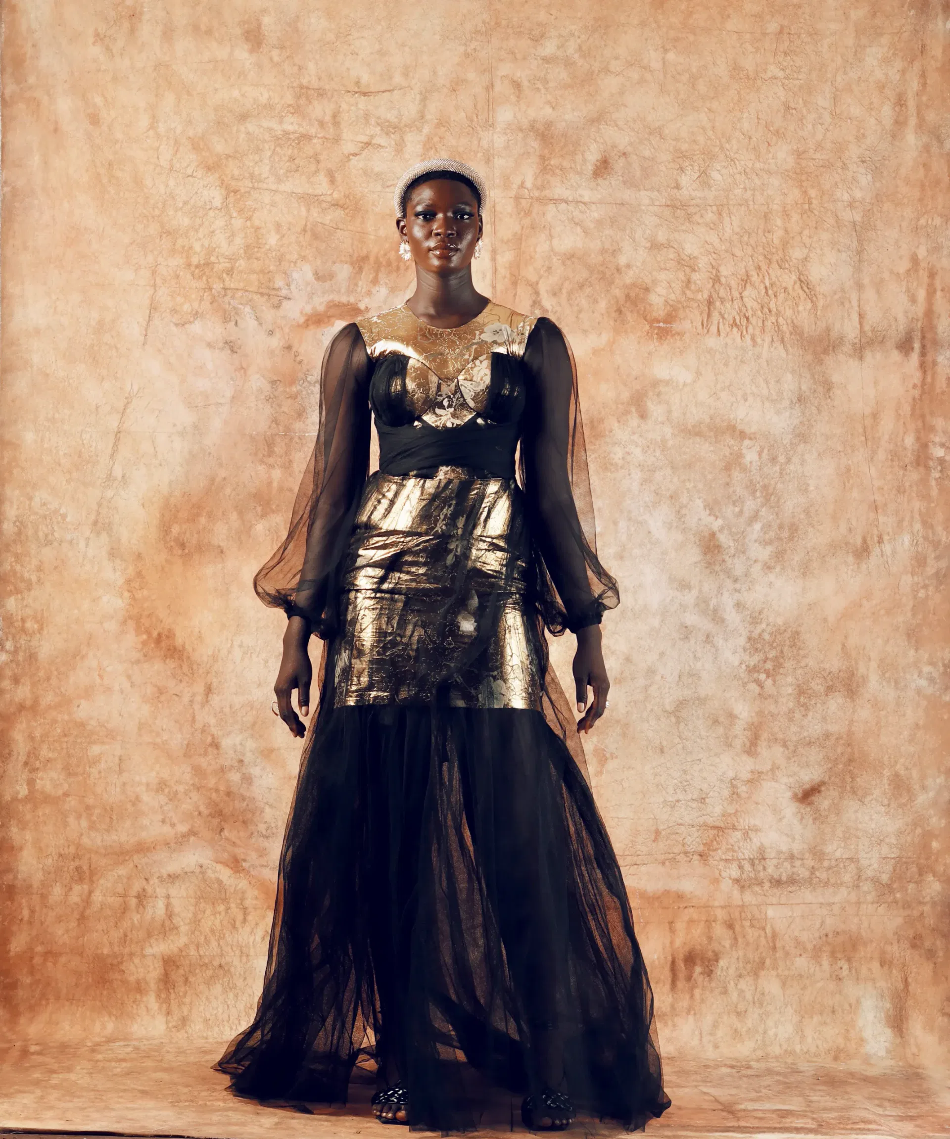 notte cold sequin gown view 1